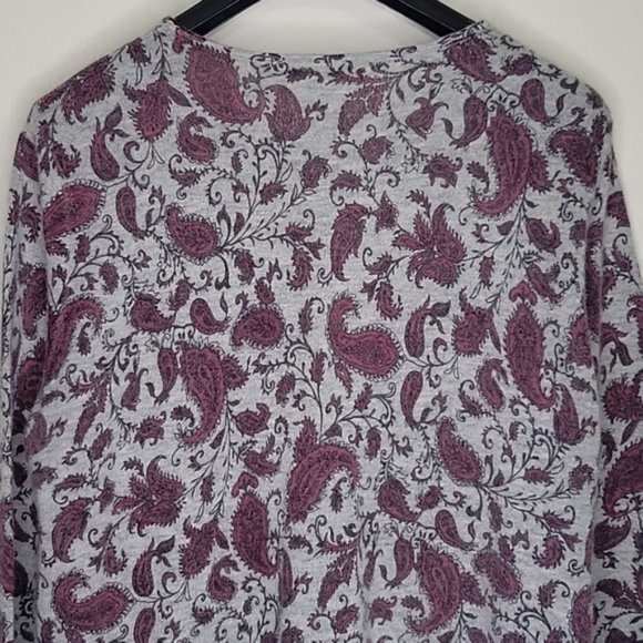 Sarah Spencer Paisley Lambs Wool, Angora Rabbit Hair Sweater, Size 2X - Picture 6 of 6